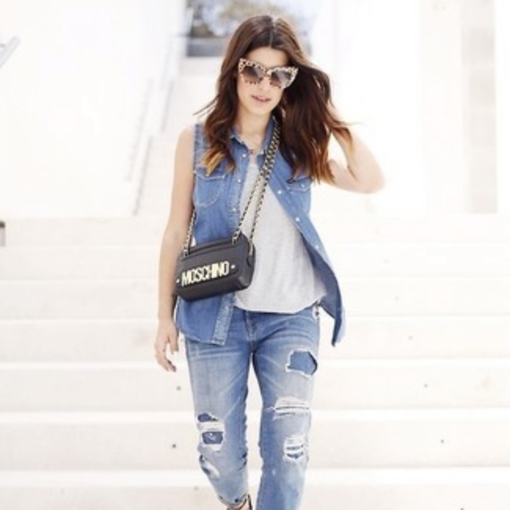 Life in Progress Chambray Long Line Tank/Vest